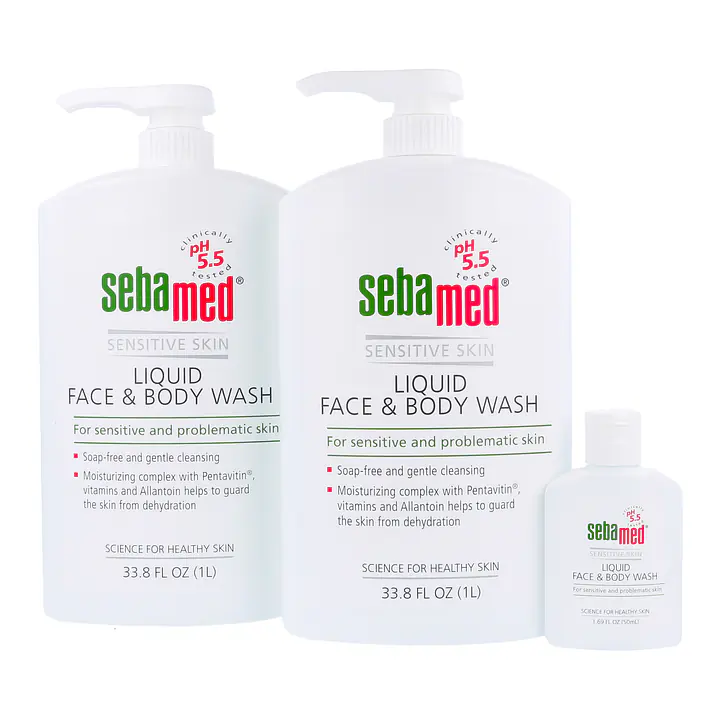 Sebamed Soap Free Face & Body Wash and Travel Size Wash - Master