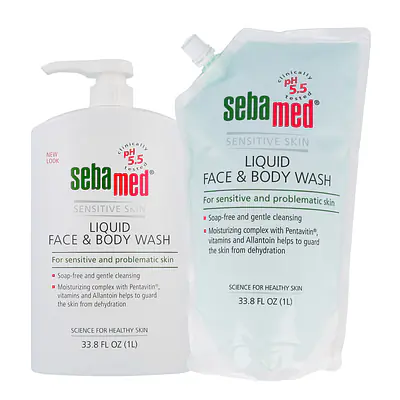 Liquid Face & Body Wash - 1000ml + 1000ml Refill Pack primary image