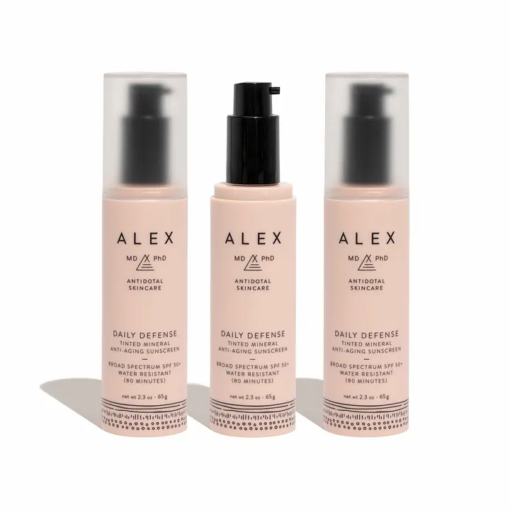 Alex MD PhD SPF 50+ Daily Defense Tinted Mineral Anti-Aging Sunscreen - Master