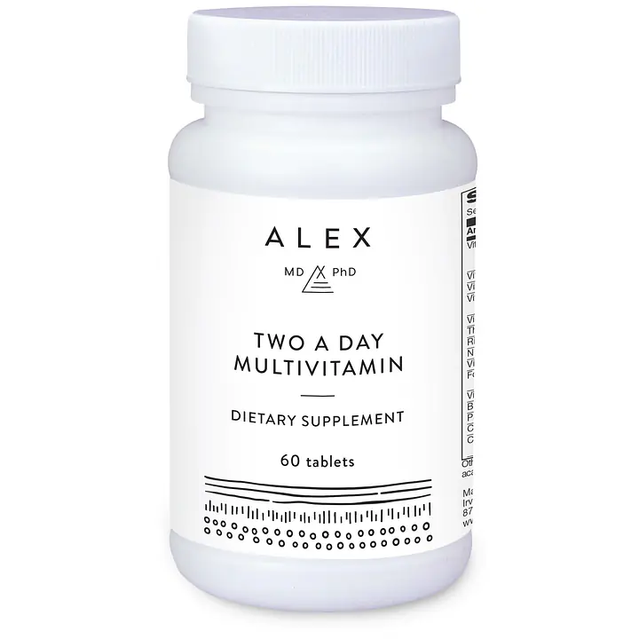 Alex MD PhD Two A Day Multivitamin (Allergen & Preservative-Free) - 60 tablets - Master