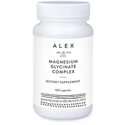 Alex MD PhD Magnesium Glycinate Complex (Allergen & Preservative-Free) - 100 capsules - Master
