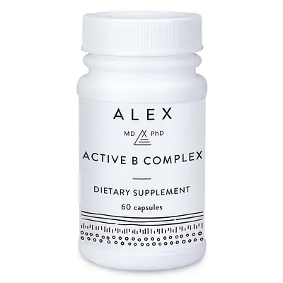 Alex MD PhD Active B Complex (Allergen & Preservative-Free) - 60 capsules primary image