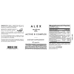 Alex MD PhD Active B Complex (Allergen & Preservative-Free) - 60 capsules - Master