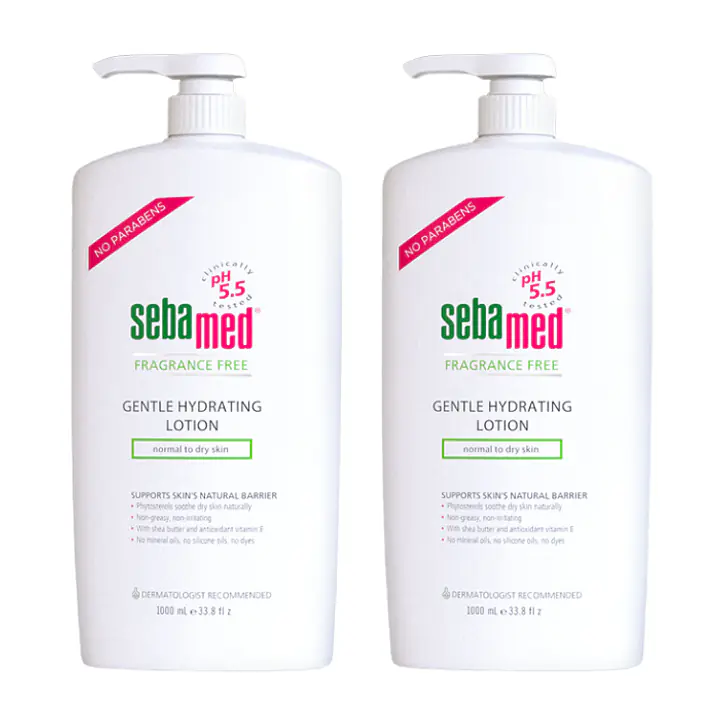 FRAGRANCE FREE GENTLE HYDRATING LOTION - 1000 ML (2 pack)